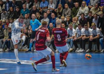 Hjørring Futsal Klub tørnede fredag sammen med Aalborg. Foto: Jim Christensen.