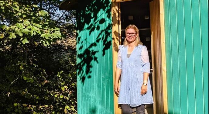 Helene Vigg Grün i Det Grønne Hus i Haven.