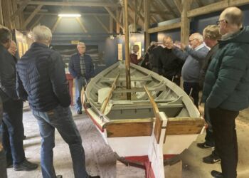 Hirtshals Prammen i laden hos Tornby Gamle Købmandsgaard.