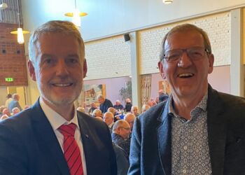 Jan Gregersen fra Metal Aalborg og socialdemokraten Bjarne Laustsen.