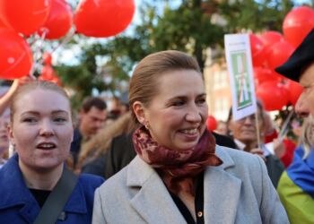Mette Frederiksen under seneste valgkamp i 2022 i Aalborg. Foto: Presse-fotos.dk.