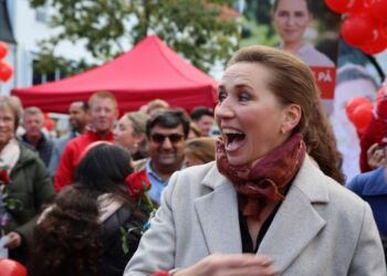 Statsminister Mette Frederiksen i Aalborg. Foto: Presse-fotos.dk.