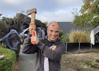 Øksemanden Mads hos NBV i Hjørring.