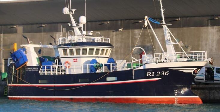 RI 236 Lisbeth i Hirtshals Havn. Foto: Arkiv.