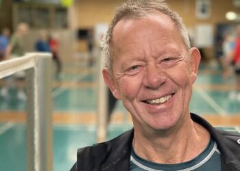 Søren Mathiasen er holdtræner i Hjørring Badmintonklub. Foto: TV2 Nord.