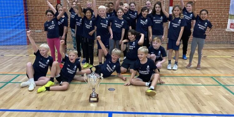 Glade spillere fra Hirtshals Skole.