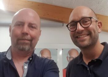 Torben Kaptain i selskab med fødevareminister Rasmus Prehn. Foto (arkiv): Privat.