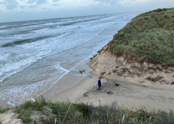 Nedkørslen til Tversted Strand i oktober 2022. Foto (arkiv): Palle W. Nielsen.