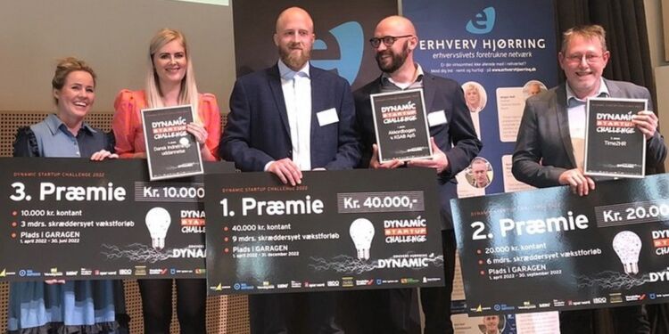 Vinderne af Dynamic StartUp Challenge 2022, der havde rekorddeltagelse.