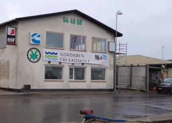 Nordsøen Fri Fagskoles værksted på Vestkajen 6 i Hirtshals. Foto: Arkiv.