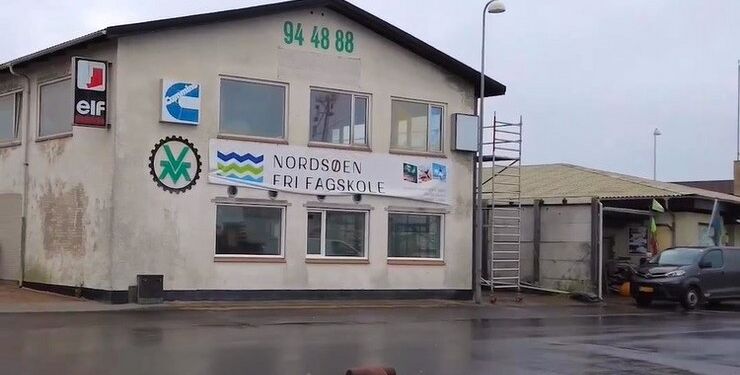 Nordsøen Fri Fagskoles værksted på Vestkajen 6 i Hirtshals. Foto: Arkiv.