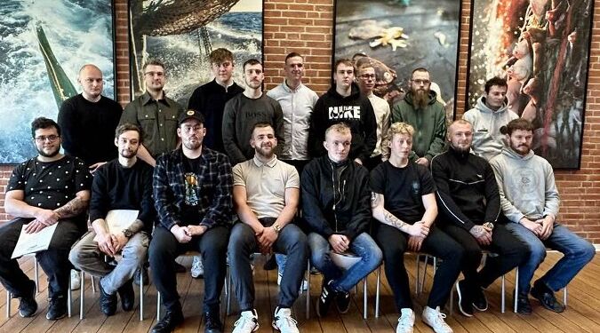 Færdiguddannede fiskere fra Fiskeriskolen.