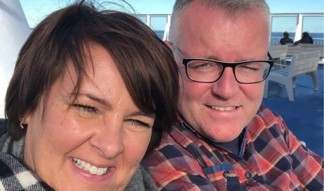 Heidi og Dan Andersen på dækket af Norröna.