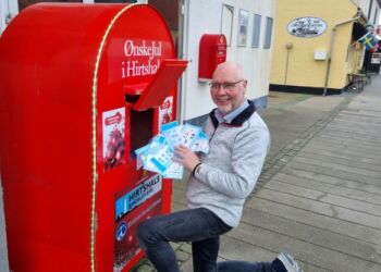 Der er allerede godt med kuponer i postkassen til julekonkurrencen, viser Tommy Høj.