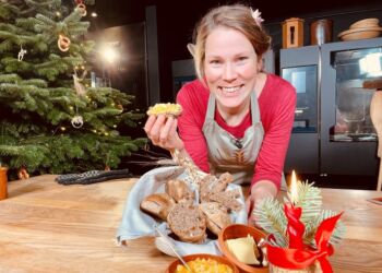 Christiane i bageriet hos Kornets Hus.