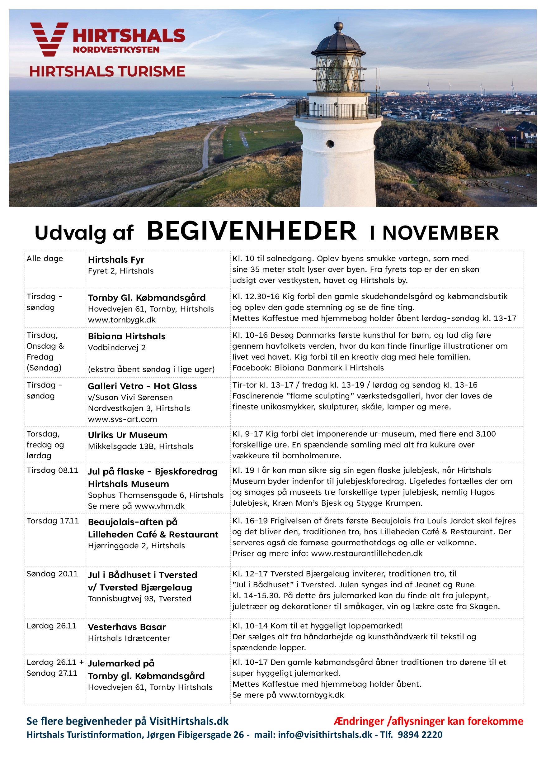 Her er november måneds begivenheder i og omkring havnebyen Hirtshals - NordsøPosten.dk