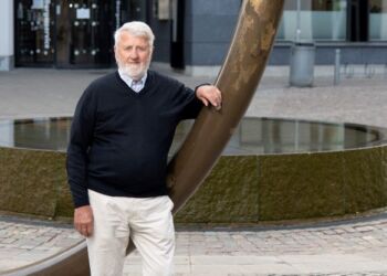 Troels Bistrup Hansen på Springvandspladsen i Hjørring. Foto: Arkiv.