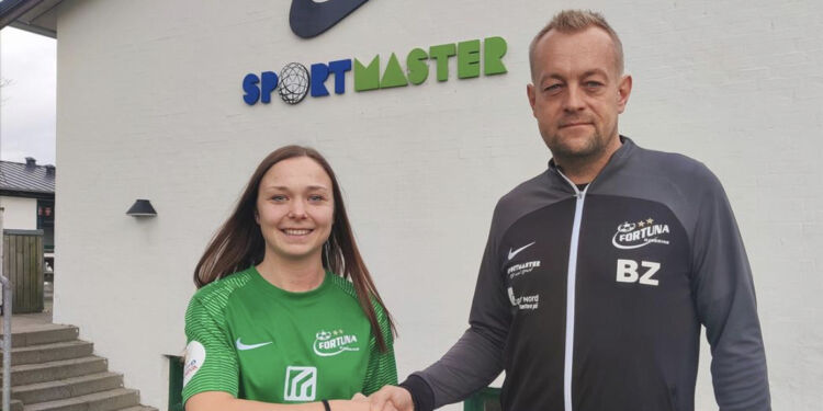 Line Saustrup Kristensen og cheftræner Bo Zinck.