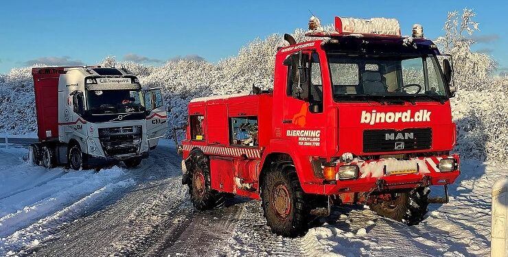 Lastbil sidder fast i Hjørring
Foto (arkiv): Per Frank Paulsen / TV2 Nord.