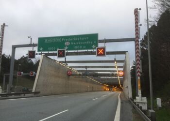 Limfjordstunnelen er lukket i nogle timer den 6. december. Foto: COWI.