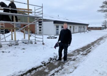 Kristian K. Christensen på den nye adresse på Vandværksvej i Hjørring.