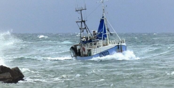 HG 398 Nitrime anløber Hirtshals Havn. Foto (arkiv): Preben Andersen.