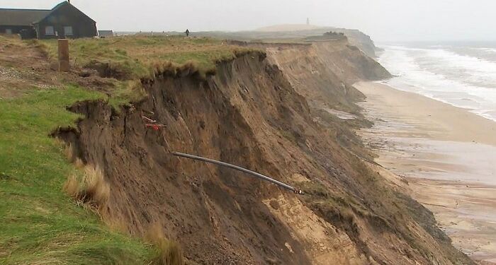 Klinten syd for Lønstrup. Foto: TV2 Nord.