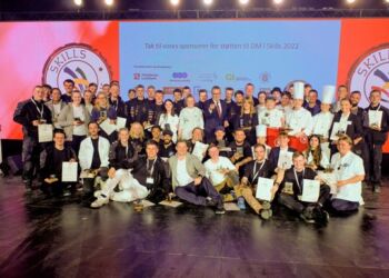 Danmarksmestrene i 46 fag ved DM i Skills 2022. Foto: Per Daugaard.