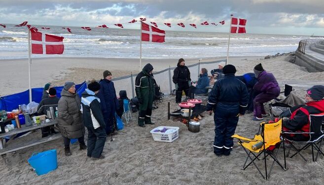 Vinterbader Event 2023 trak mange besøgende til Husmoderstranden. Foto (arkiv): Niels Skipper.