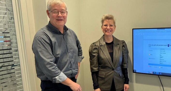 Jens Buje og Susanne Kassow Haastrup hos Nordjyske Bank i Hjørring. Foto: Niels Skipper.