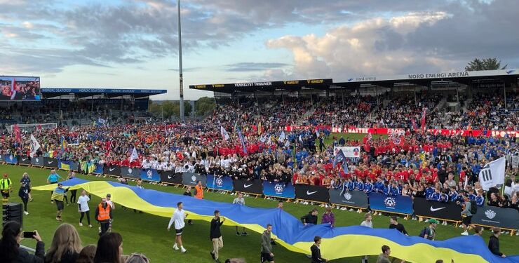 Ukraines smukke farver ved Dana Cup i Hjørring. Foto: Arkiv.