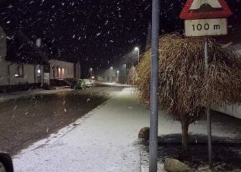 Snevejr i Mosbjerg. Foto (arkiv): Presse-foto.dk.
