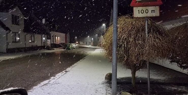 Snevejr i Mosbjerg. Foto (arkiv): Presse-foto.dk.