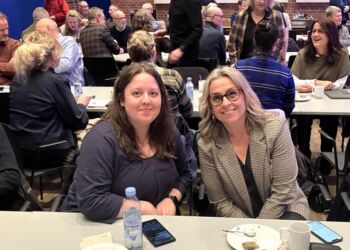 Kimmie og Rikke deltog i mandagens turismemøde på Nordsøen Forskerpark i Hirtshals. Foto: Palle W. Nielsen