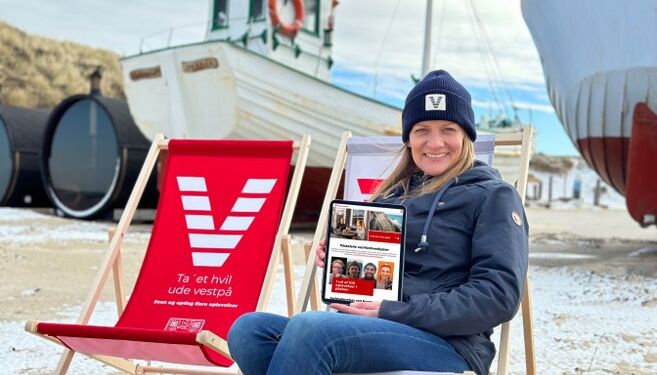 Carina Westmark er marketingchef hos VisitNordvestkysten og ses her på Løkken Strand.