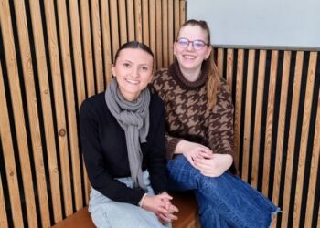 Populære HTX-elever – fra venstre Mirjam Andersen og Mai Nielsen fra 3. Z.