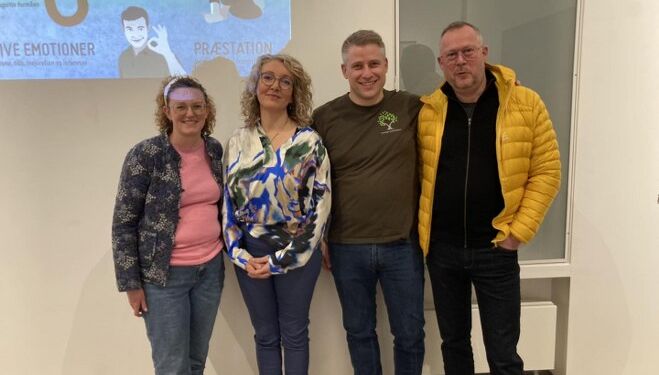 Anne Kirketerp og tre deltagere fra Foreningen Jordforbindelsen. Foto: Privat.