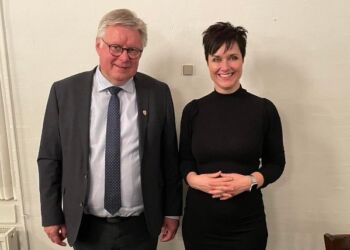 Borgmester Søren Smalbro og folketingskandidat Anne Honoré Østergaard. Foto: Niels Chr. Jakobsen.