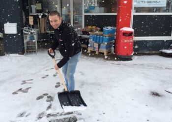 Sneskovlen er af gode grunde ikke langt væk hos SPAR i Hjørring. Foto (arkiv): Palle W. Nielsen.