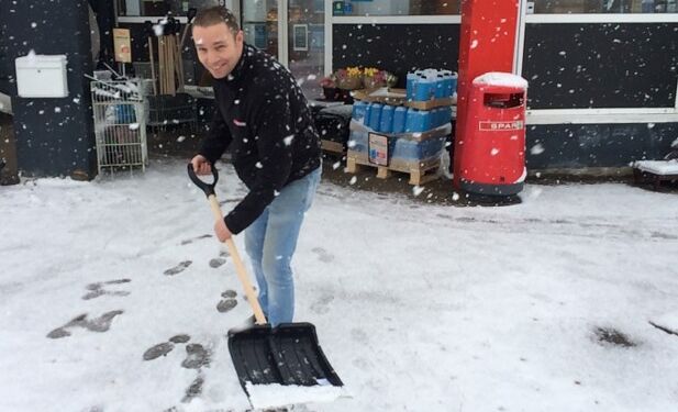 Sneskovlen er af gode grunde ikke langt væk hos SPAR i Hjørring. Foto (arkiv): Palle W. Nielsen.