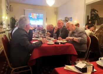 Deltagerne hyggede sig til Hjørring Handels generalforsamling på Hotel Phønix. Foto: Palle W. Nielsen