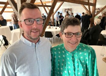 Karina og Kaj Jensen var for en gangs skyld festens midtpunkt. Foto: Palle W. Nielsen