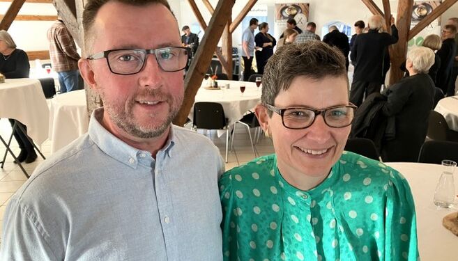 Karina og Kaj Jensen var for en gangs skyld festens midtpunkt. Foto: Palle W. Nielsen