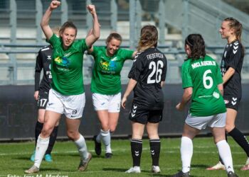 Renee Marie Cuion jubler efter sin scoring 
til 1-0.