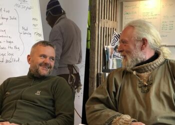 Martin Svendsen fra Vestevent ses her til venstre i godt selskab med Claus Gajhede fra Yxengaard. Foto: Arkiv.