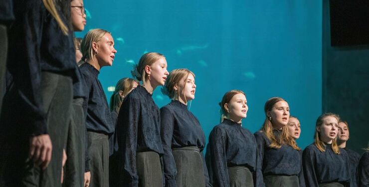 Nordjysk Pigekor på Nordsøen. Foto: Arkiv.