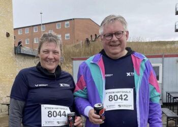 Mette og Søren Smalbro efter XTREM Hirtshals. Foto: Privat.