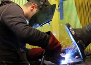 Svejsning på Techcollege. Foto: Louise Aamann.