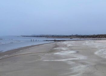 Stranden ved udløbet af Uggerby Å. Foto: Arne Povlsen.