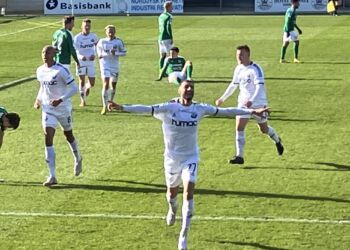 Humøret var højt i det seneste møde med Næstved på Nord Energi Arena, hvor VFF vandt 3-0. Arkivfoto: Pallle W. Nielsen